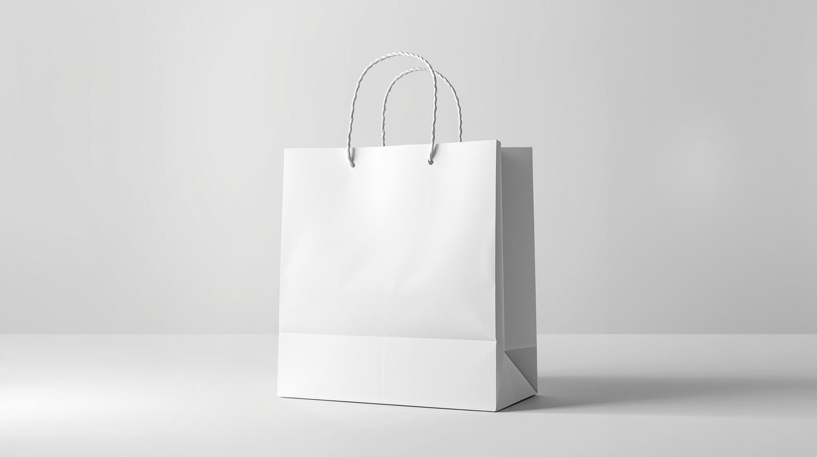 Custom White Paper Bags - Image 3